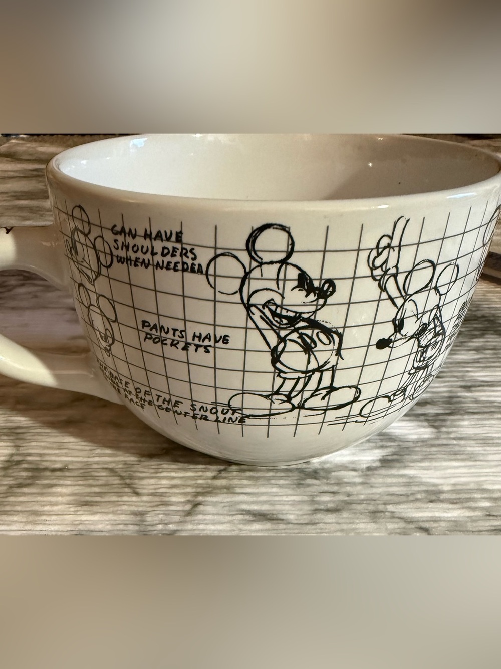Sketch Book "Mickey Mouse" Soup/Ice Cream/Cereal 90th Anniversary Mug